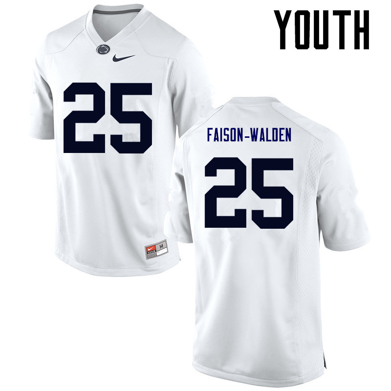 NCAA Nike Youth Penn State Nittany Lions Brelin Faison-Walden #25 College Football Authentic White Stitched Jersey LXD4098LN